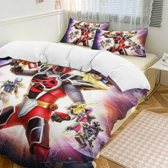 Power Rangers 3-Piece Bedding Set Duvet Cover Set Soft Warm And ...