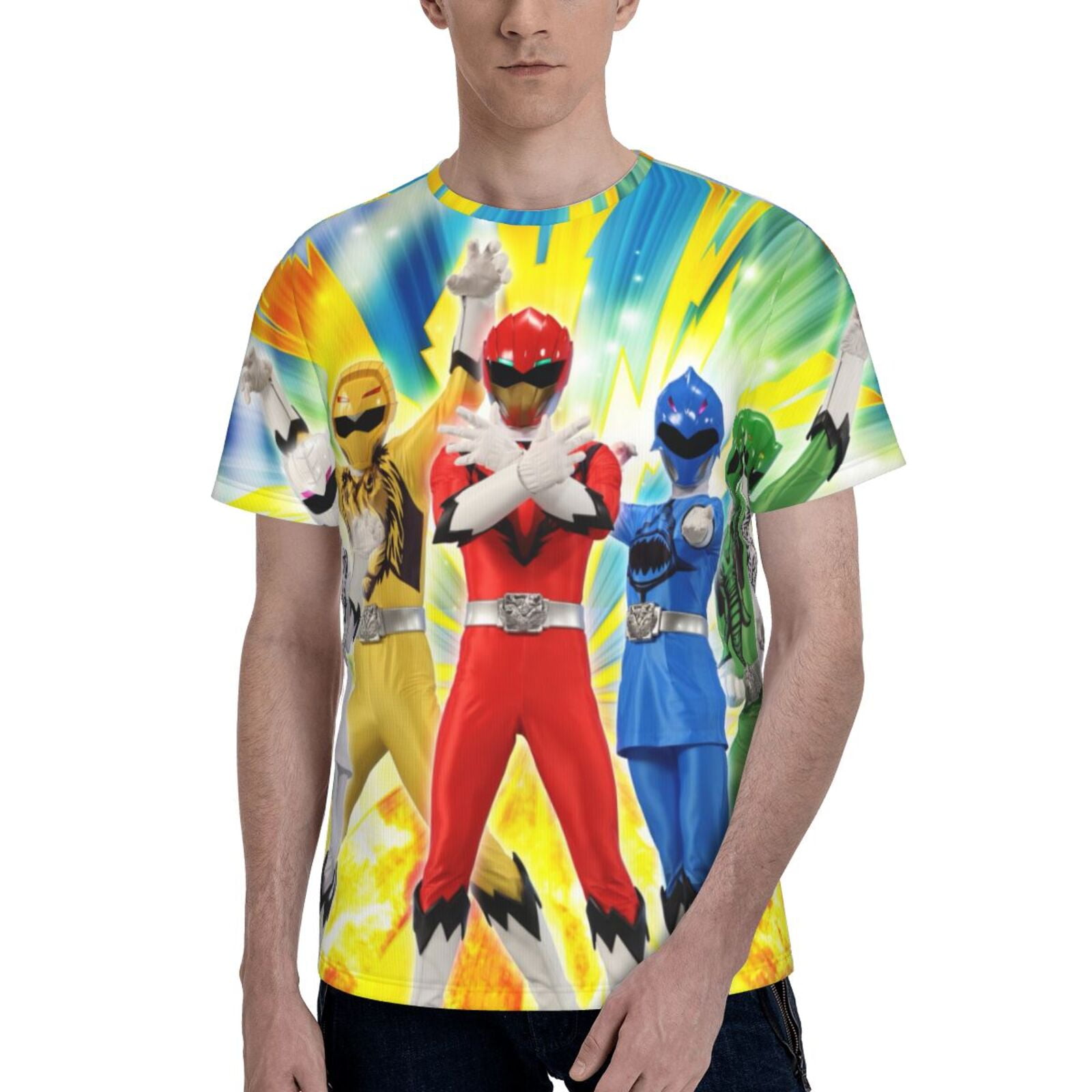 Power Rangers 3d Graphic Print Shirts Casual Short Sleeve Tee Shirts ...