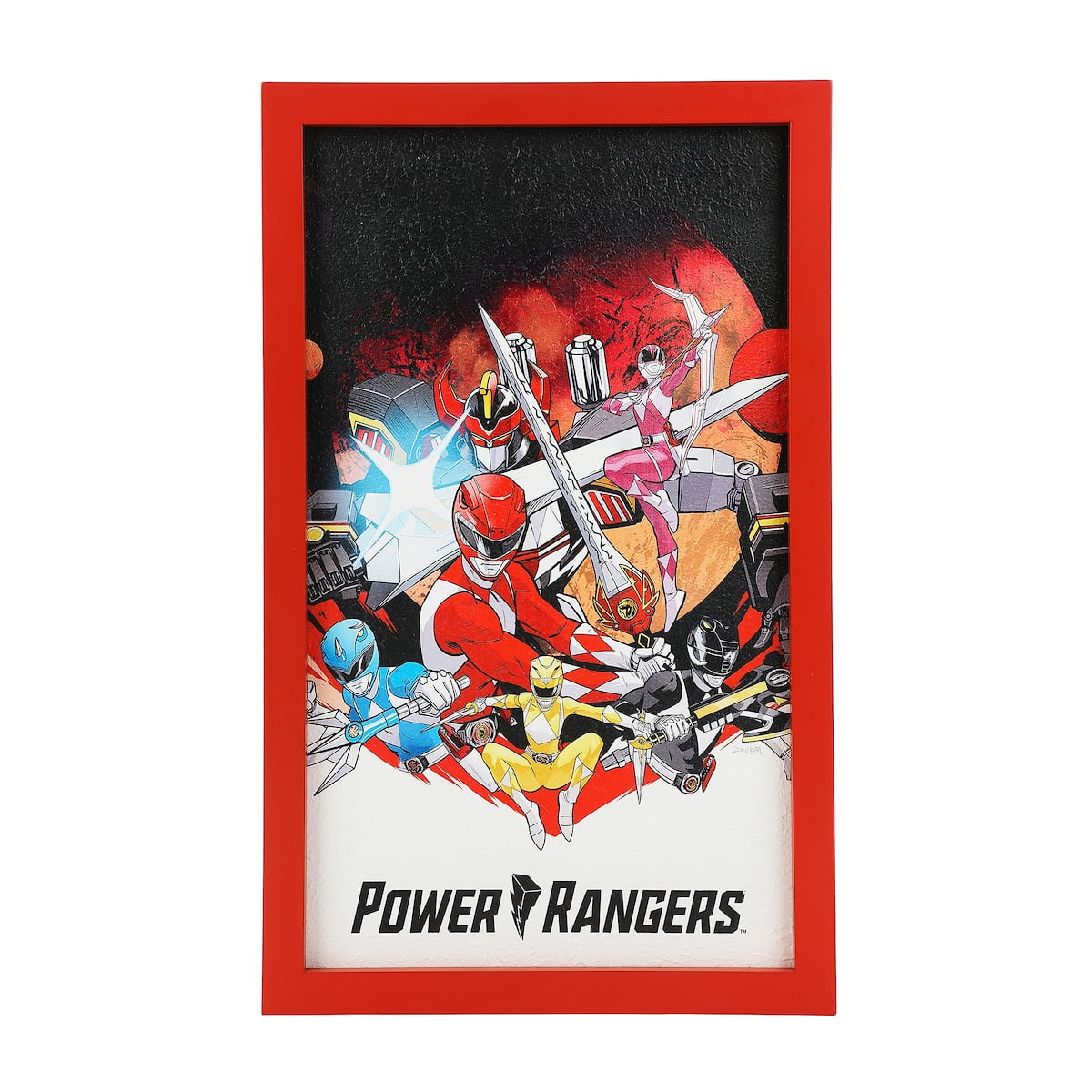Re Rangers Frame Power Rangers Action-Packed Group Shot 11