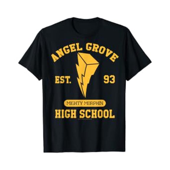 Power Rangers Angel Grove High School Yellow Logo T-Shirt