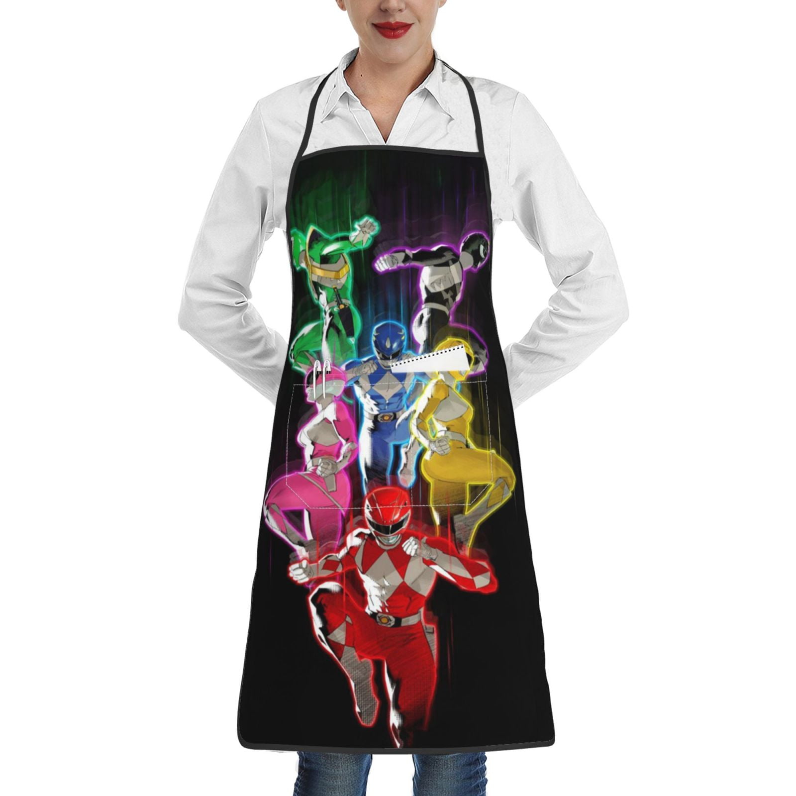Power Rangers Aprons Waterproof Adjustable Aprons Bib Mothers Day Gifts ...