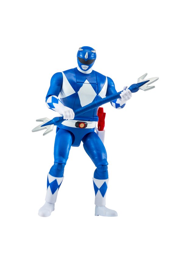Mighty Morphin Power Rangers: Re-Ignition - Auto-Morphin Blue Ranger Action Figure for kids 4+ by Playmates Toys