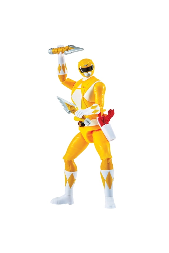Mighty Morphin Power Rangers: Re-Ignition - Auto-Morphin Yellow Ranger Action Figure for kids 4+ by Playmates Toys