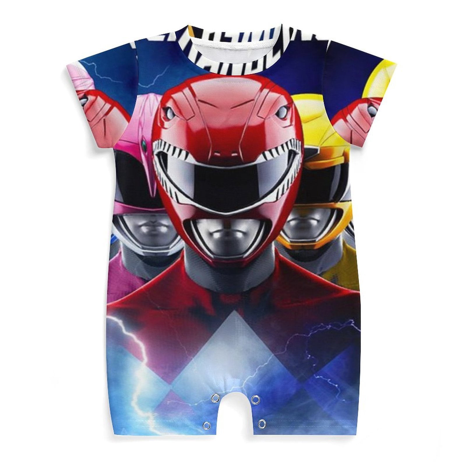 Power Rangers Baby Romper Short Sleeve Bodysuits Soft Rompers Summer ...