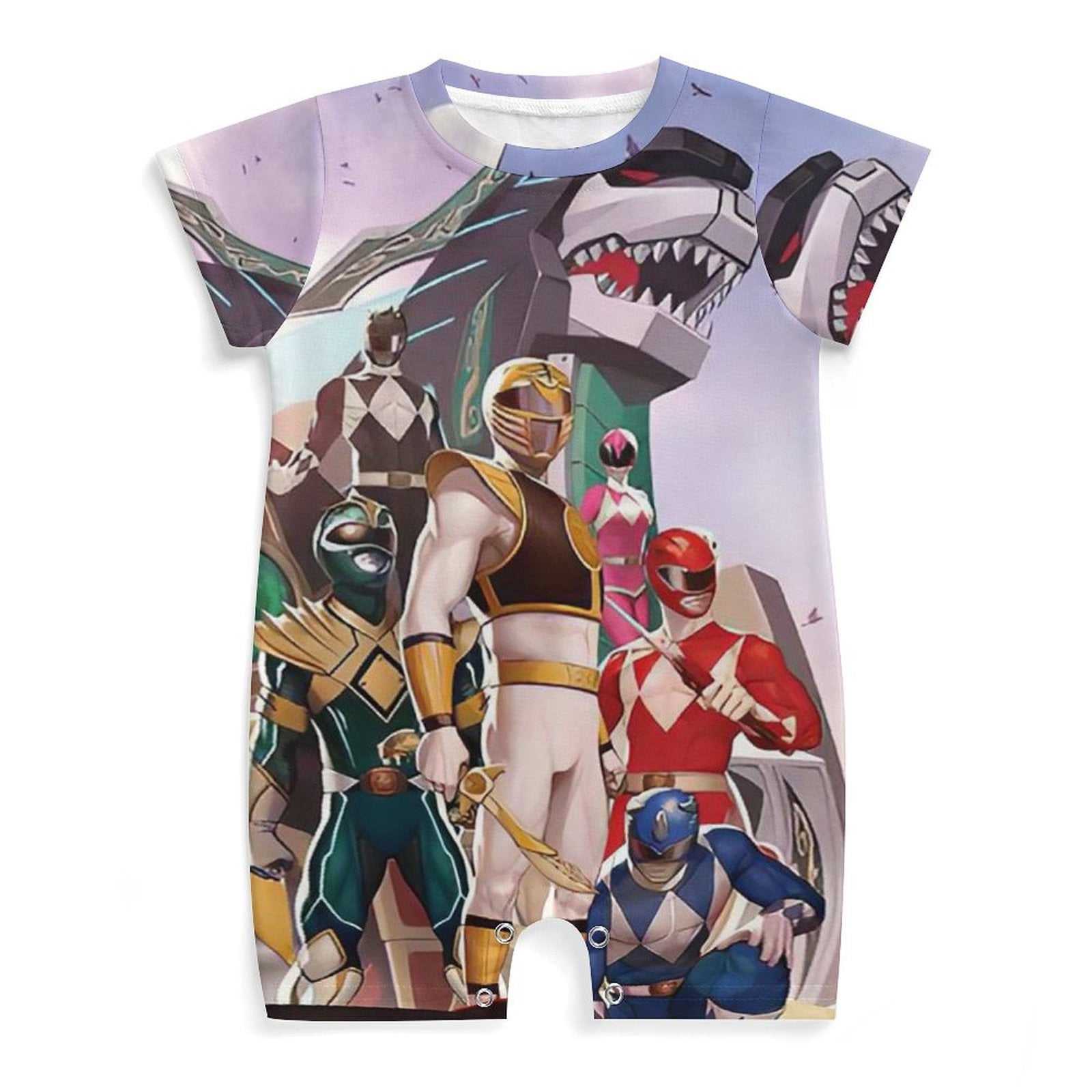 Power Rangers Baby Romper Short Sleeve Bodysuits Soft Rompers Summer ...