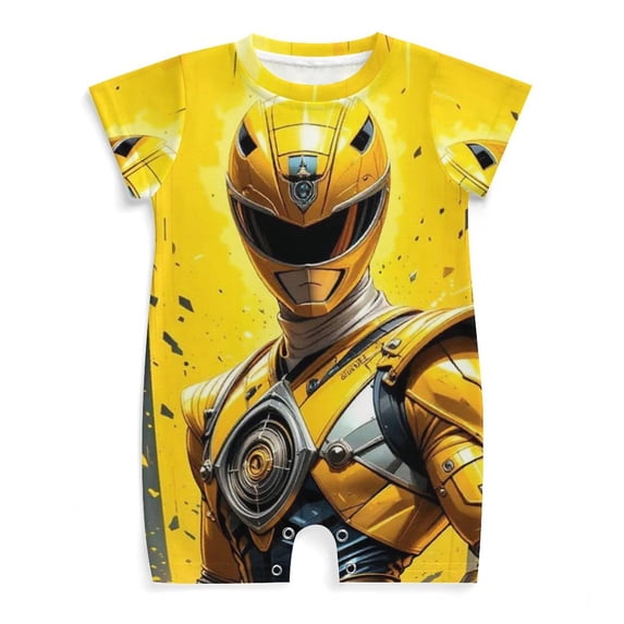 Power Rangers Baby Romper Short Sleeve Bodysuits Soft Rompers Summer Clothes One-Piece Jumpsuits Outfits 3-6M