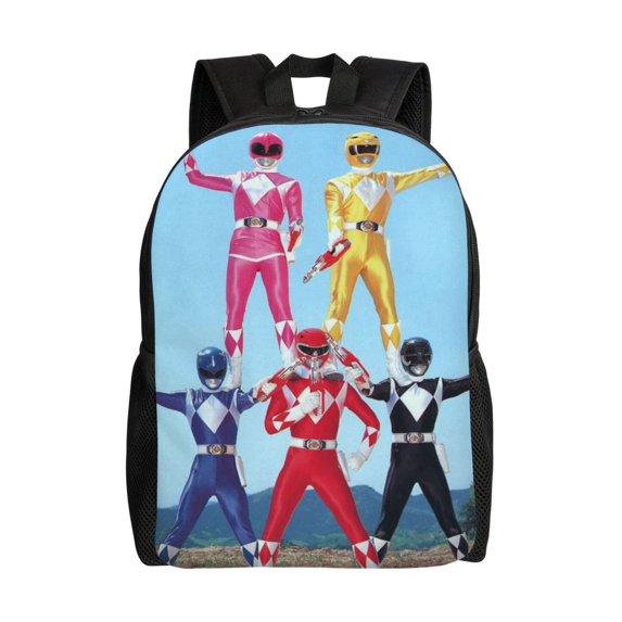 Power Rangers Backpacks Casual Daypacks Student Book Bag Printing Satchel Rucksack Lightweight Schoolbag