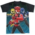 thumbnail image 1 of Power Rangers Battle Stance Unisex Adult Halloween Costume Sublimated T Shirt, 1 of 4