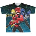thumbnail image 1 of Power Rangers - Battle Stance - Youth Short Sleeve Shirt - Small, 1 of 2