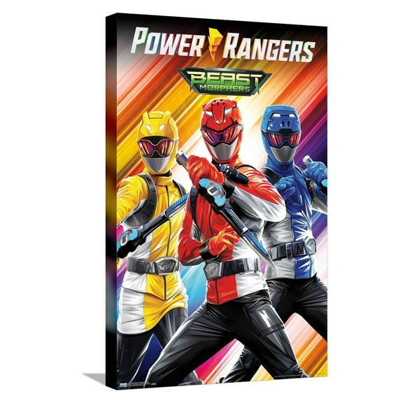 Power Rangers: Beast Morphers - Group Canvas Wall Poster, 14.725" x 22.375"