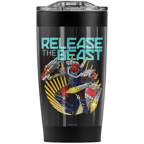 Power Rangers/Beast Release Stainless Steel Tumbler 20 oz Coffee Travel Mug/Cup, Vacuum Insulated & Double Wall with Leakproof Sliding Lid | Great for Hot Drinks and Cold Beverages