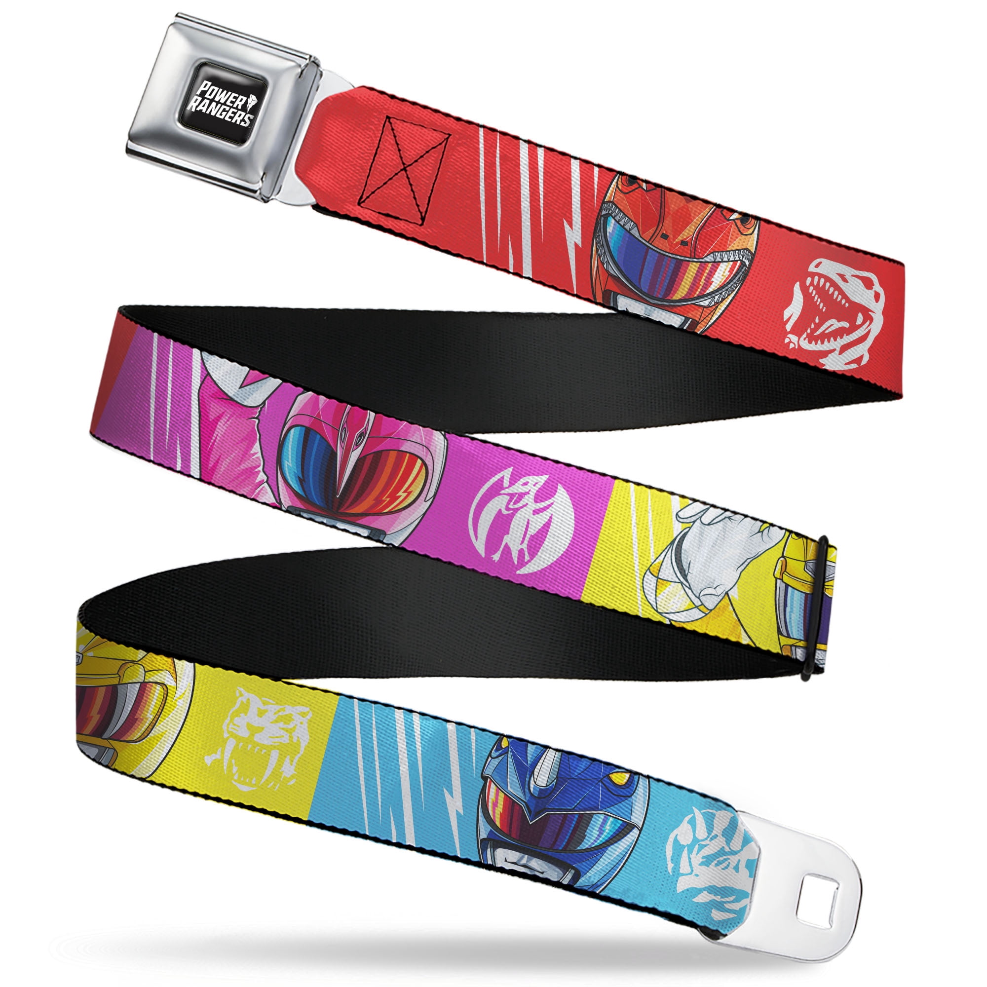 Power Rangers Belt, Seatbelt Buckle Belt, Power Rangers Face and Power ...