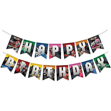 Power Rangers Birthday Banner - Power Rangers Party Supplies