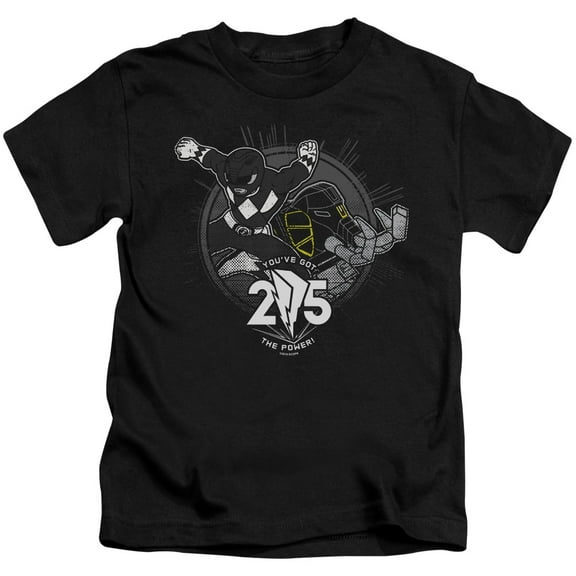 Power Rangers Black 25 Youth 18/1 T-Shirt Black