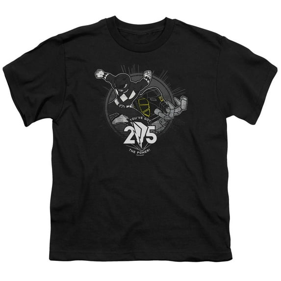 Power Rangers - Black 25 - Youth Short Sleeve Shirt - Large