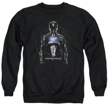 Power Rangers Black Ranger Adult Crewneck Sweatshirt Black