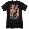 thumbnail image 1 of Power Rangers Black Ranger Deco Premium Adult Slim Fit 30/1 T-Shirt Black, 1 of 1