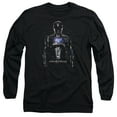 thumbnail image 1 of Power Rangers Black Ranger Long Sleeve Adult 18/1 T-Shirt Black, 1 of 1