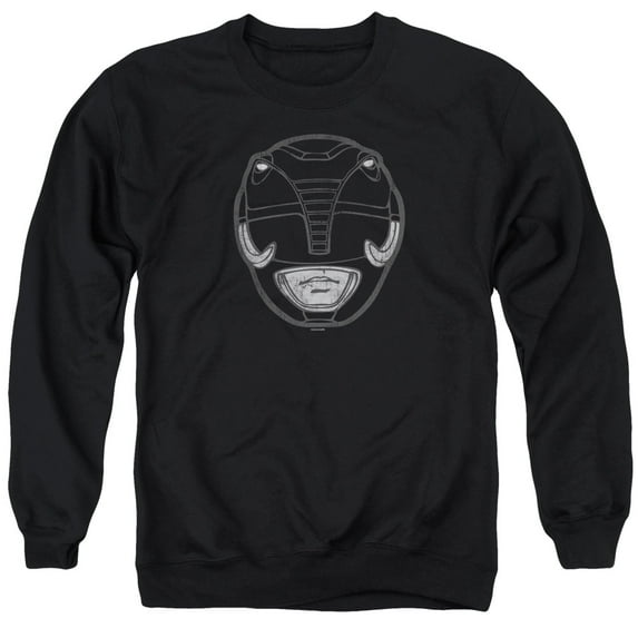 Power Rangers - Black Ranger Mask - Crewneck Sweatshirt - XX-Large