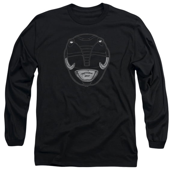 Power Rangers - Black Ranger Mask - Long Sleeve Shirt - Large