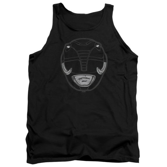 Power Rangers - Black Ranger Mask - Tank Top - Small