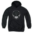 thumbnail image 1 of Power Rangers - Black Ranger Mask - Youth Hooded Sweatshirt - Small, 1 of 2