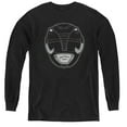 thumbnail image 1 of Power Rangers - Black Ranger Mask - Youth Long Sleeve Shirt - X-Large, 1 of 2
