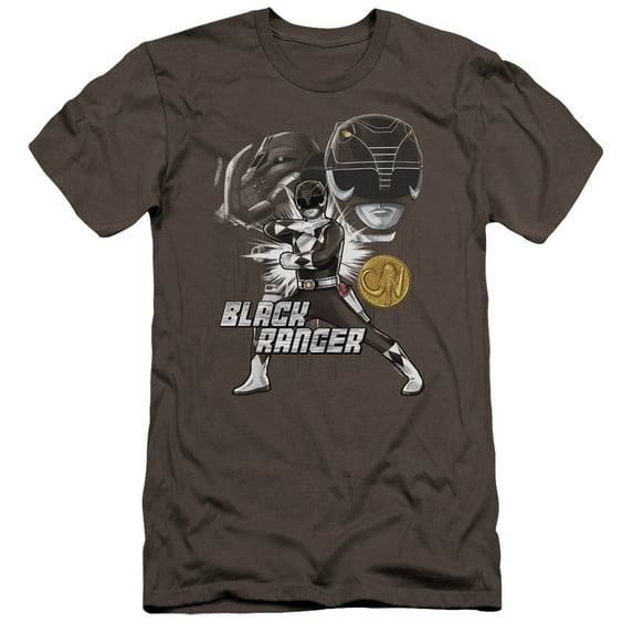 Power Rangers - Black Ranger - Premium Slim Fit Short Sleeve Shirt - XX-Large