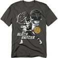thumbnail image 1 of Power Rangers T-Shirt Black Ranger Unisex Graphic Tee For Men & Women Charcoal, 1 of 7