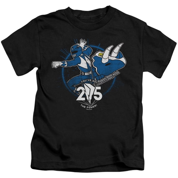 Power Rangers Blue 25 Youth 18/1 T-Shirt Black