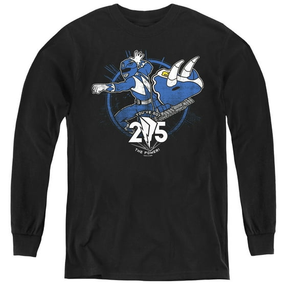Power Rangers - Blue 25 - Youth Long Sleeve Shirt - Large