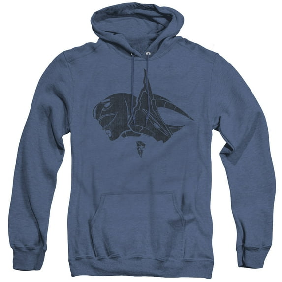 Power Rangers Blue Adult Heather Hoodie Sweatshirt Royal Blue
