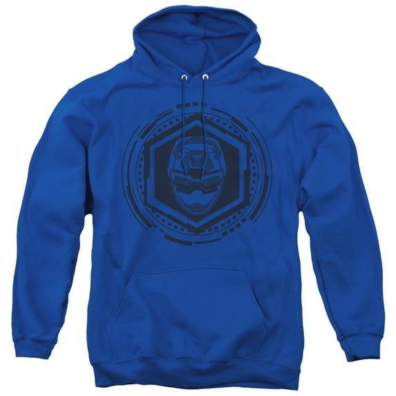 Power Rangers Blue Ranger Adult Pullover Hoodie Sweatshirt Royal Blue