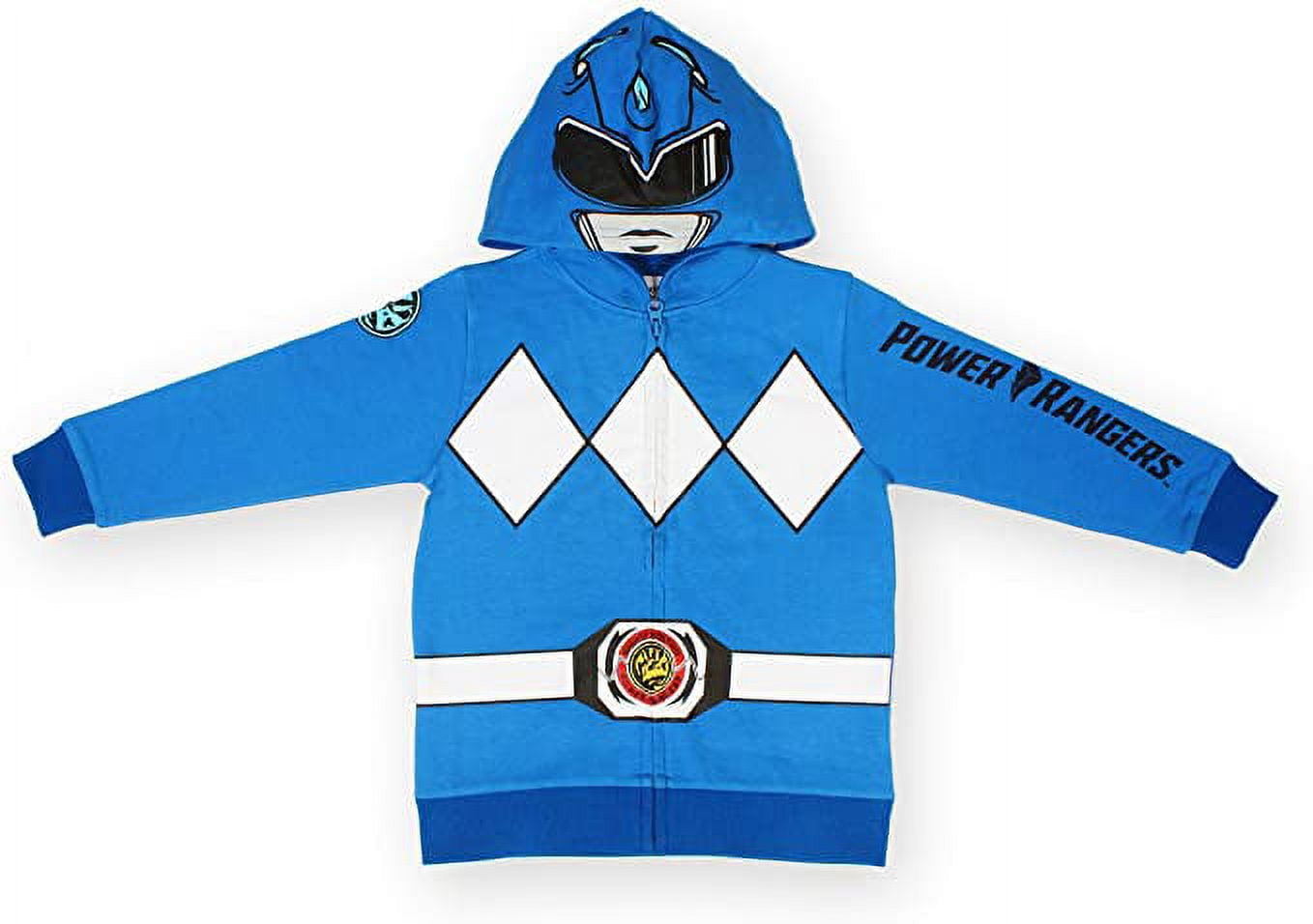 Power Rangers Blue Ranger Boys Single Roleplay Zip Up Hoodie, 4-7