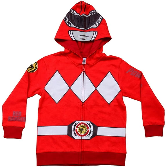 Power Rangers Blue Ranger Boys Single Roleplay Zip Up Hoodie, 4-8