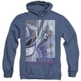 thumbnail image 1 of Power Rangers Blue Ranger Deco Adult Heather Hoodie Sweatshirt Royal Blue, 1 of 1