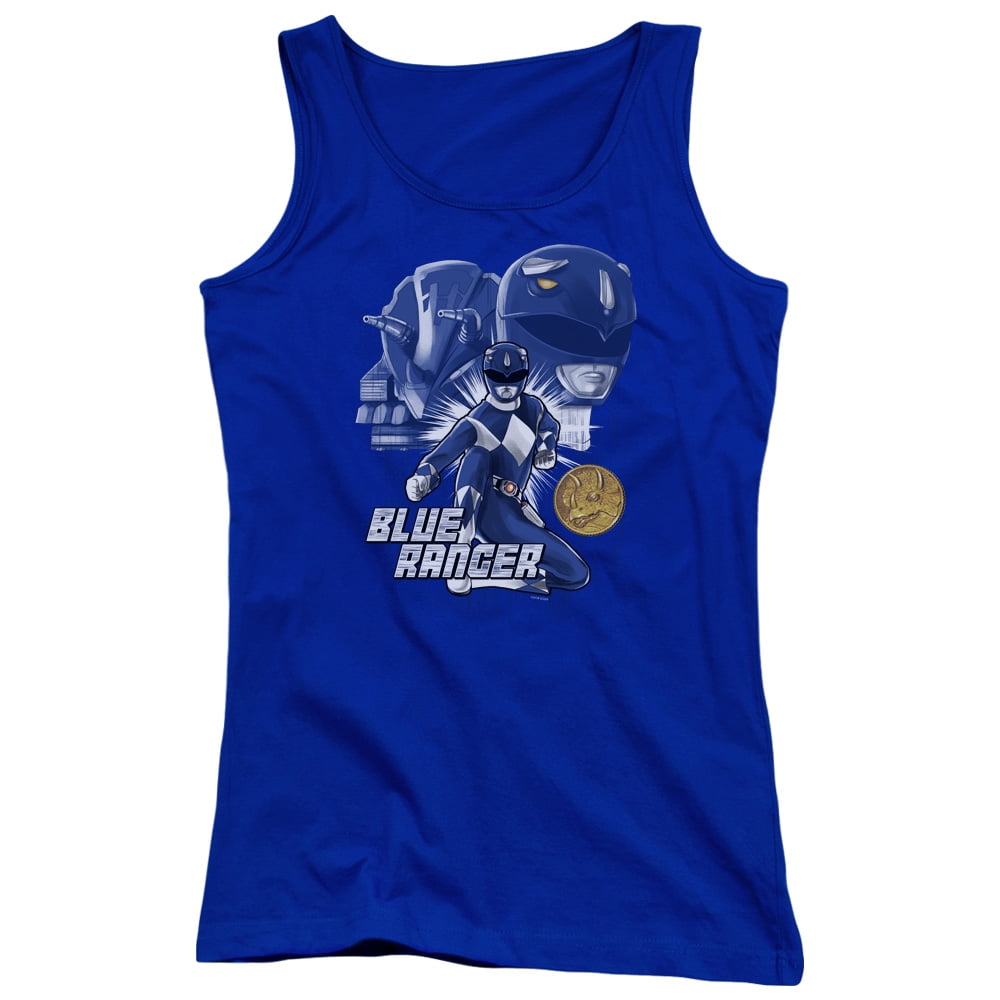 Power Rangers Blue Ranger Junior Women's Tank Top Royal Blue - Walmart.com
