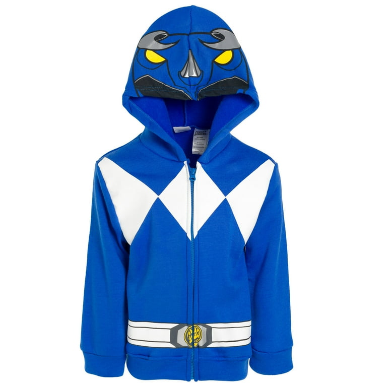 Power Rangers Blue Ranger Toddler Boys Fleece Zip Up Hoodie Blue 4T Walmart