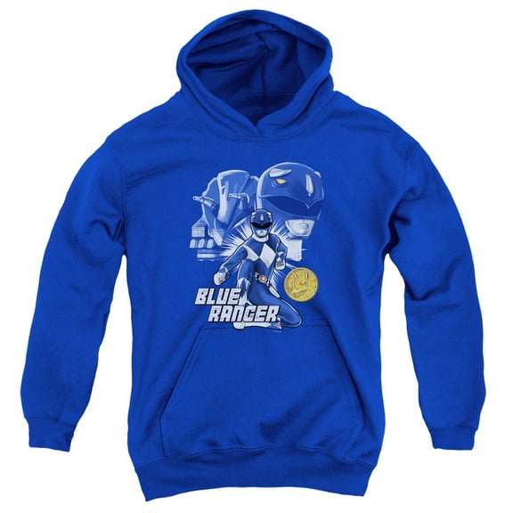 Power Rangers - Blue Ranger - Youth Hooded Sweatshirt - Large