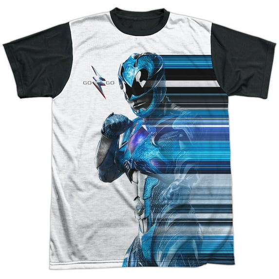 Power Rangers Blue Streak Unisex Adult Halloween Costume Sublimated T Shirt