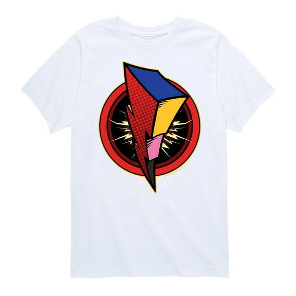 Power Rangers - Bolt Logo - Boy's Short Sleeve Tee
