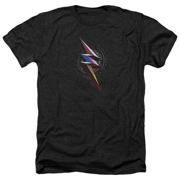 power rangers bolt sigil mens heather shirt