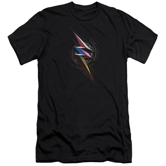 Power Rangers - Bolt Sigil - Premium Slim Fit Short Sleeve Shirt - Medium
