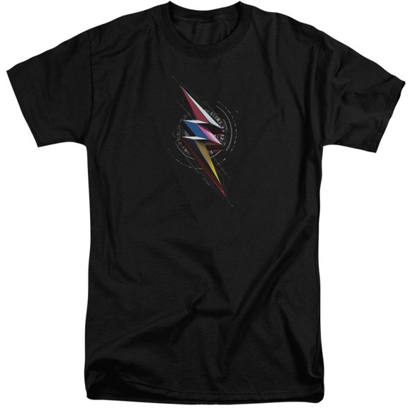 Power Rangers - Bolt Sigil - Adult Unisex Short Sleeve T-Shirt - Black