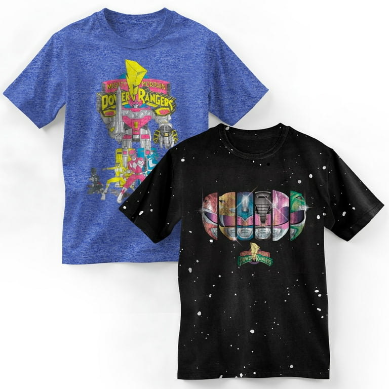 Power Rangers Boy's Graphic Print T-Shirt 2-Pack Short Sleeve