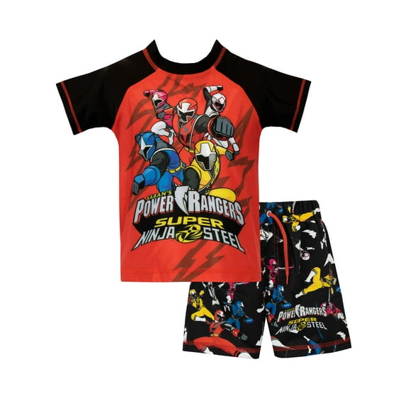 Power Rangers Boys Ninja Steel Swim Set Red Sizes 4-12