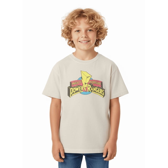 Power Rangers Boys Mineral Wash Mighty Morphin Graphic Tee, Sizes 4-18