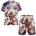 thumbnail image 1 of Power Rangers Boys Short Sleeve T-Shirt And Shorts Outfit Set Activewear Mesh Short Set for Kids, 1 of 7