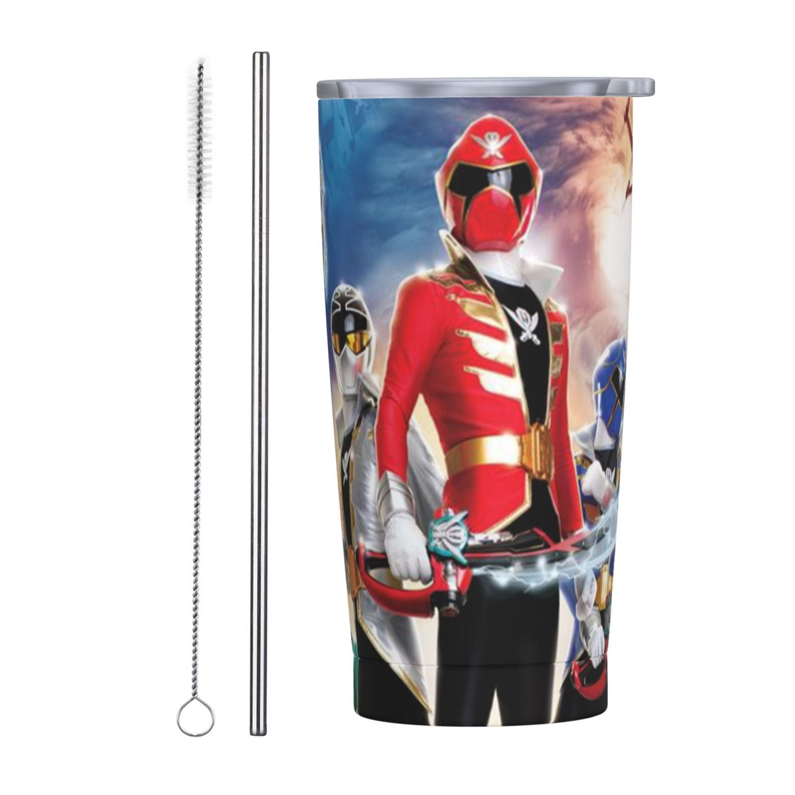 Power Rangers Car Cup With Straw 20oz Stainless Steel Tumbler Push-Pull ...