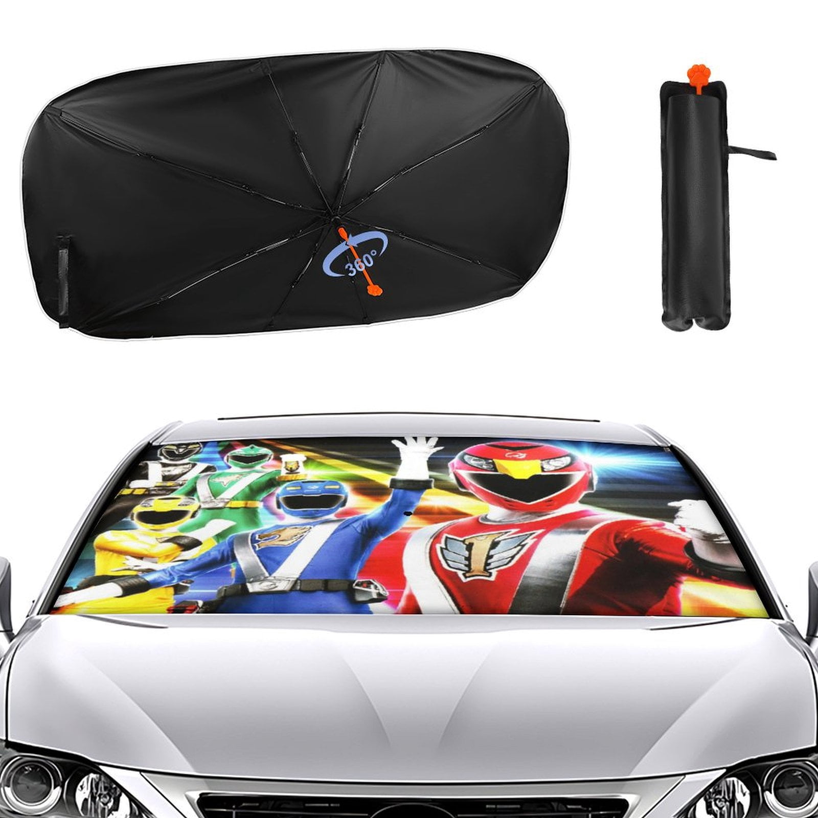 Power Rangers Car Windshield Sun Shade Umbrella, UV Protection & Heat ...